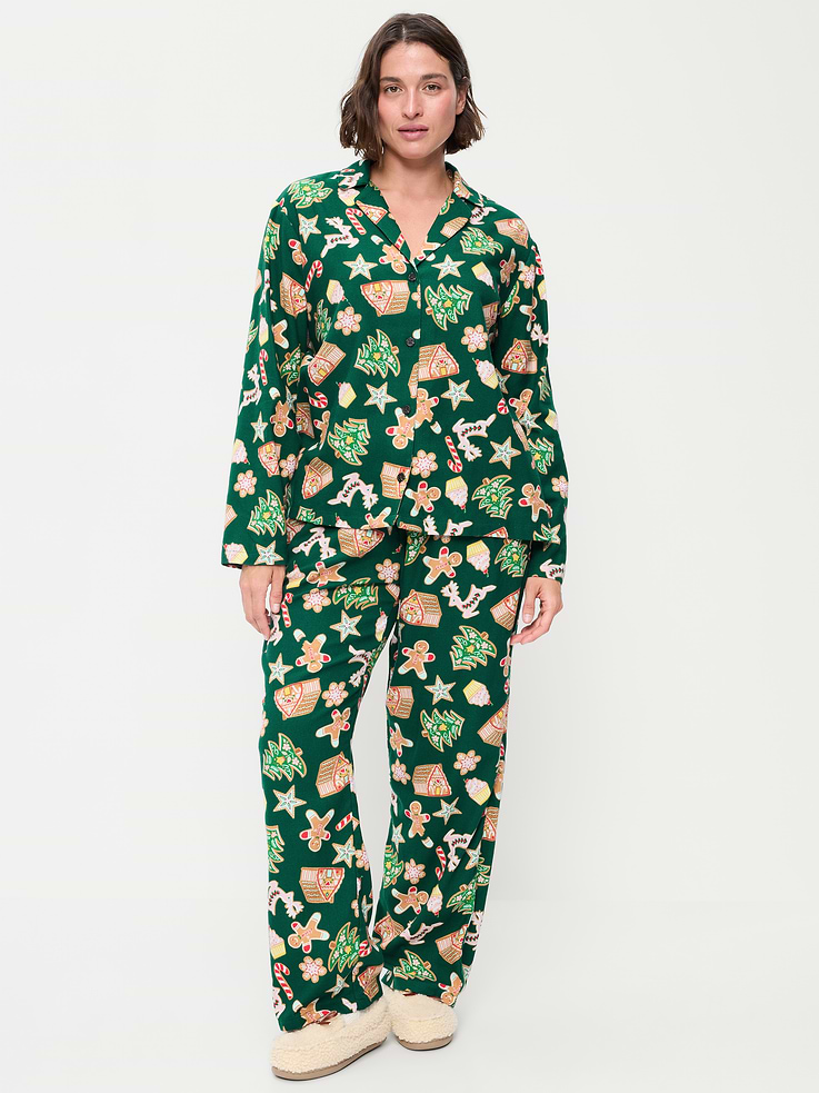 Image 5 de 8, Pyjama en flanelle à motif pour femme