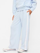 L'image numéro 1 présente Pantalon en coton ouaté rétro à coupe très généreuse à jambe large pour fille