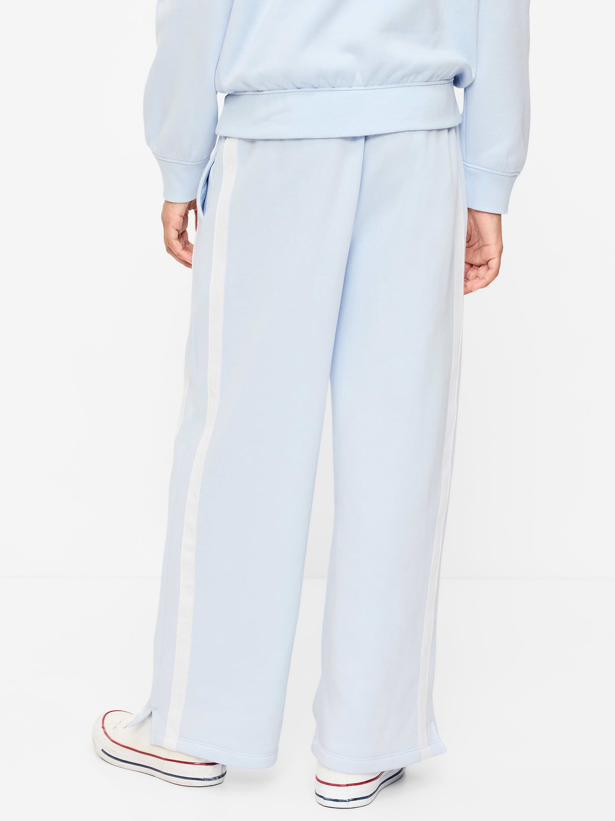 L'image numéro 2 présente Pantalon en coton ouaté rétro à coupe très généreuse à jambe large pour fille