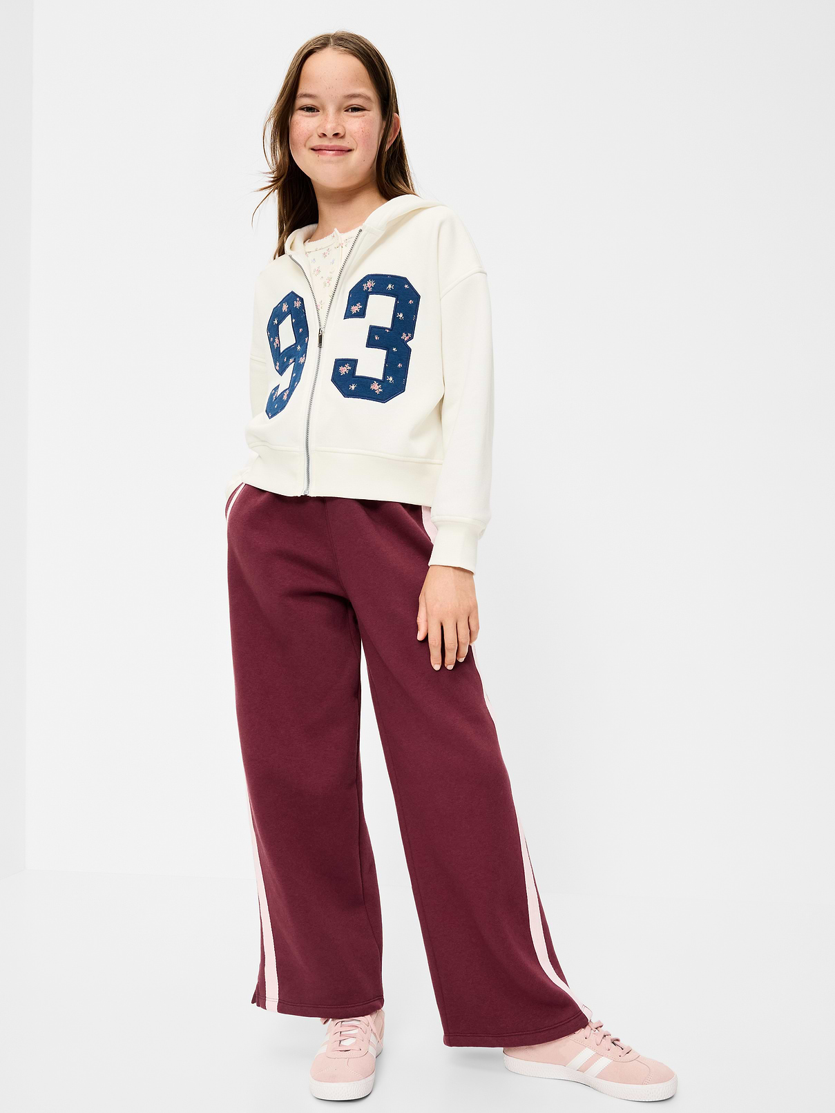 Image number 4 showing, Super Baggy Wide-Leg Retro Sweatpants for Girls