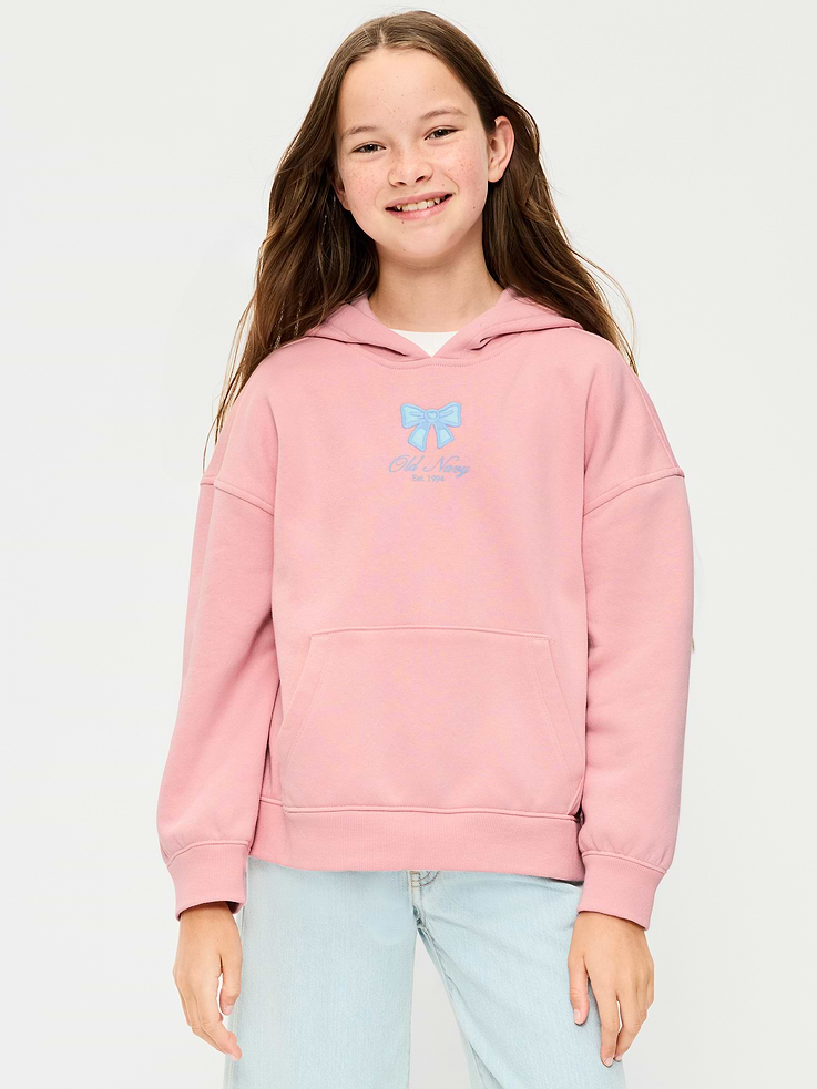 Image 1 of 2, built-in hood, long sleeves, drop shoulders, kangaroo pocket, Product #908620