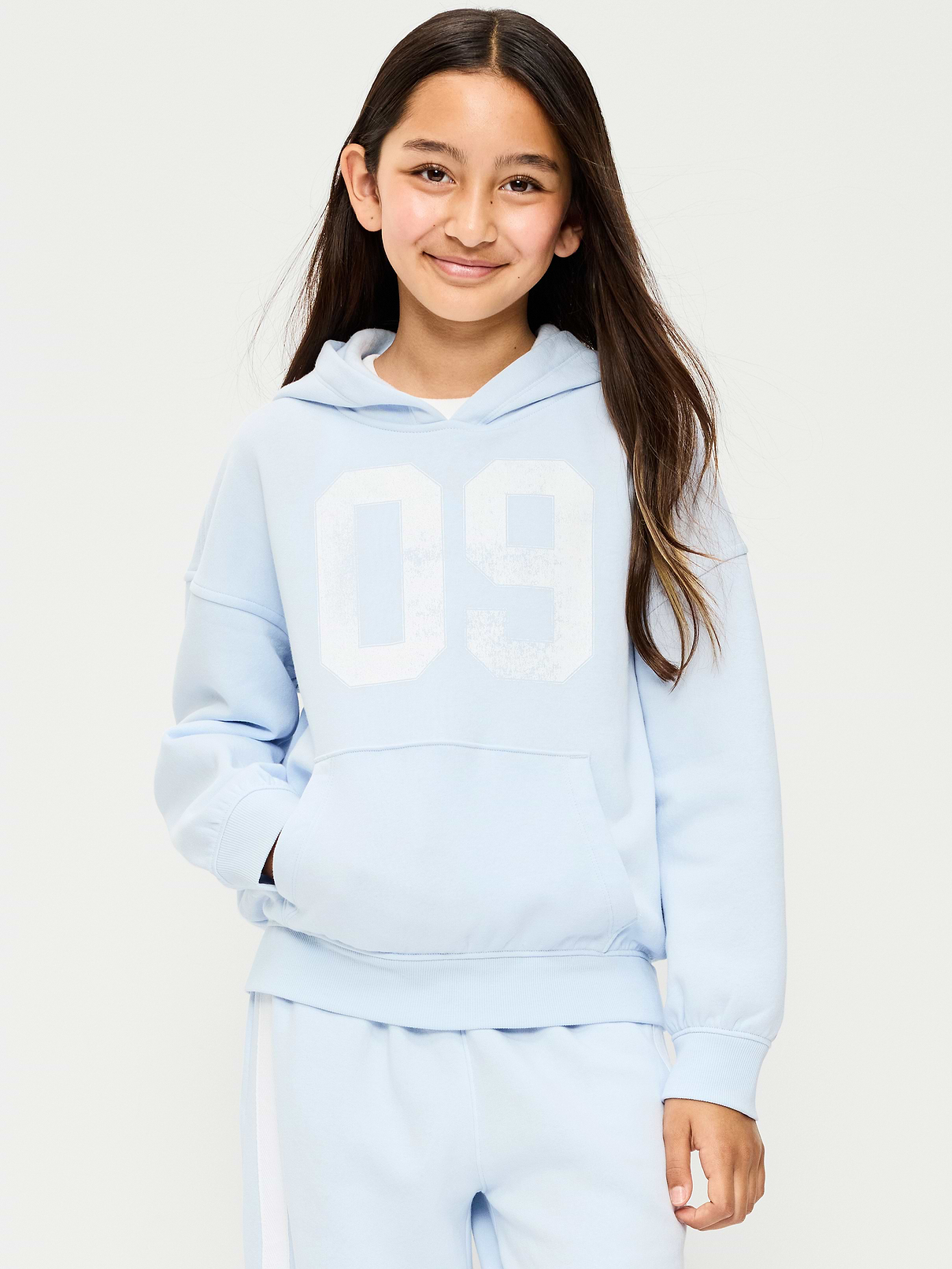 Image number 1 showing, Oversized Graphic Pullover Hoodie for Girls