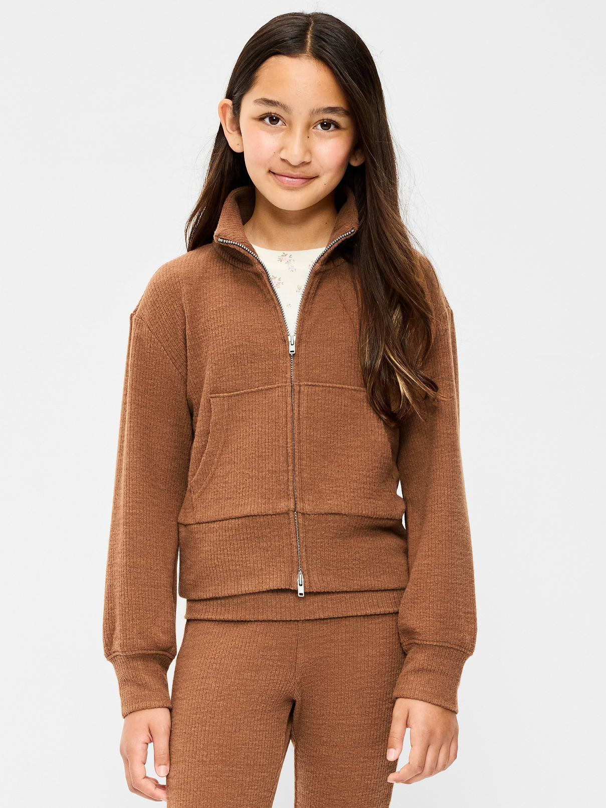 Image number 1 showing, CozePlush 2-Way-Zip Jacket for Girls