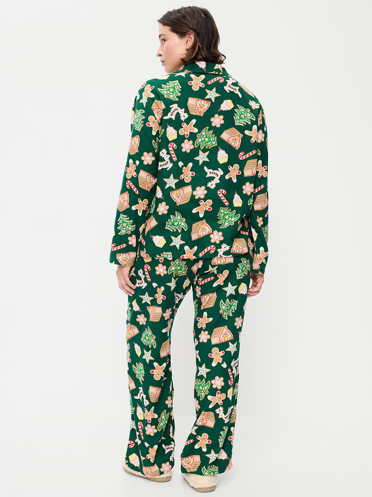 Image 6 de 8, Pyjama en flanelle à motif pour femme