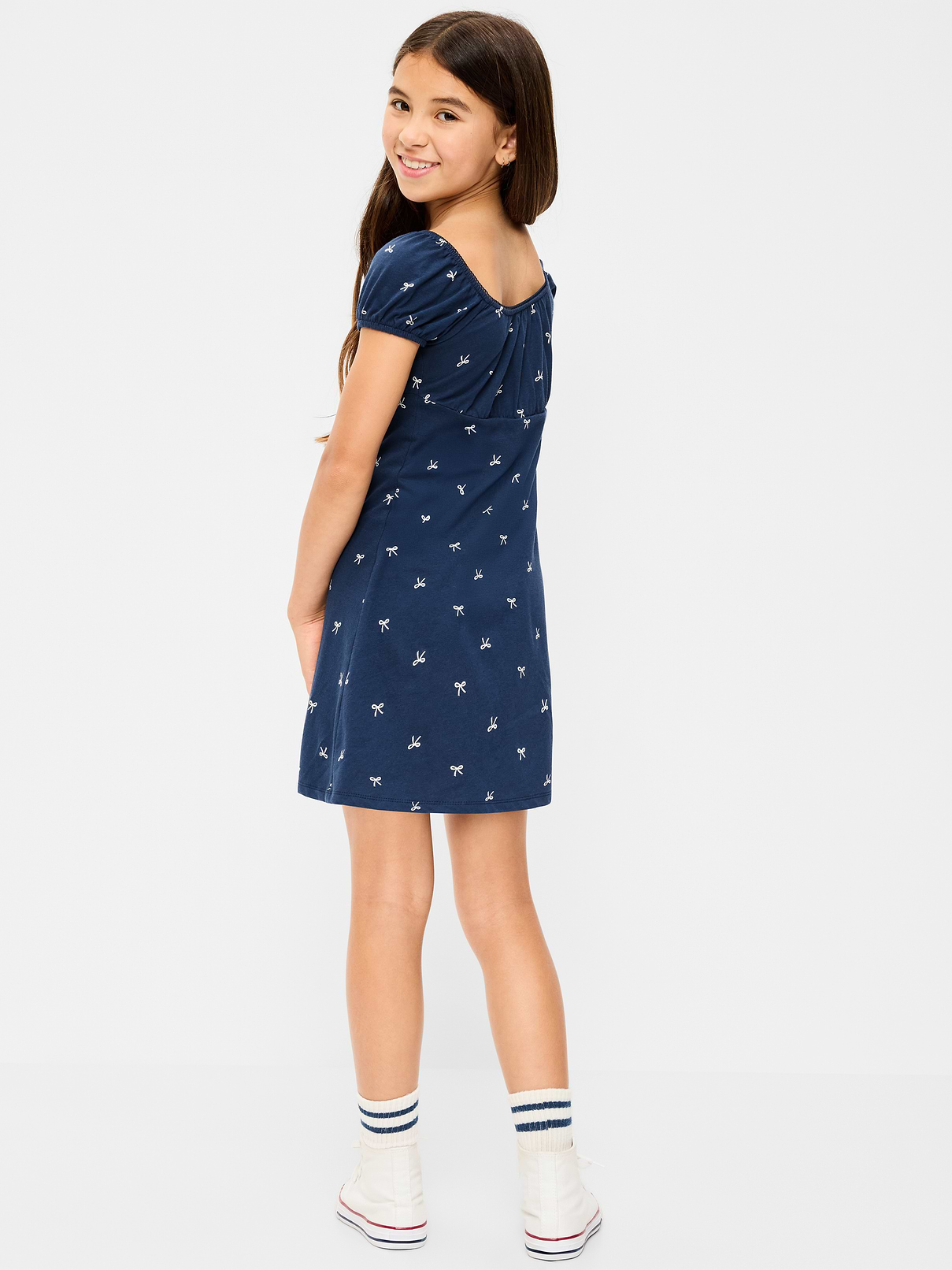 Image number 2 showing, Printed Fit and Flare Dress for Girls