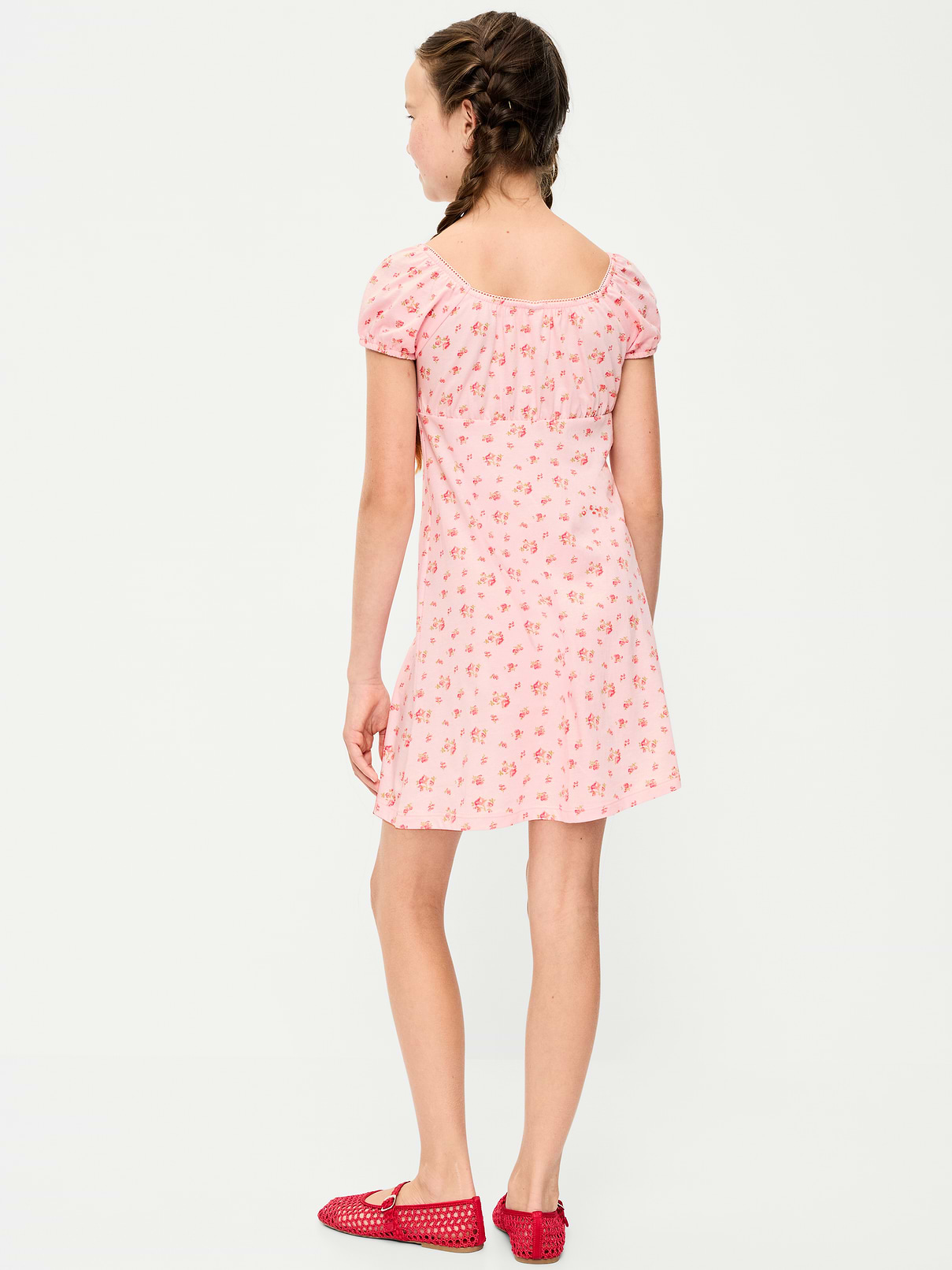 Image number 2 showing, Printed Fit and Flare Dress for Girls