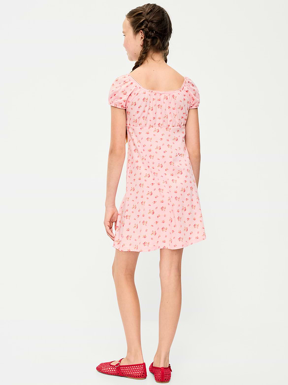 Printed Fit and Flare Dress for Girls
