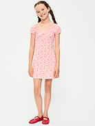 Image number 1 showing, Printed Fit and Flare Dress for Girls
