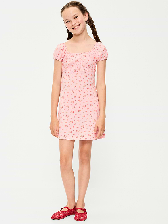 Printed Fit and Flare Dress for Girls
