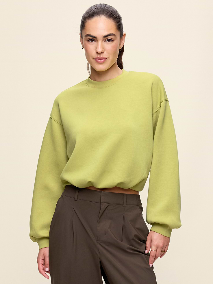 Image number 1 showing, Bounce Fleece Bubble-Hem Sweatshirt