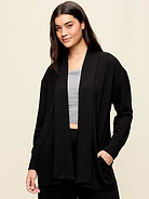 Image 1 of 4, open front, long drop-shoulder sleeves, rib-knit cuffs, online exclusive, Product #903697