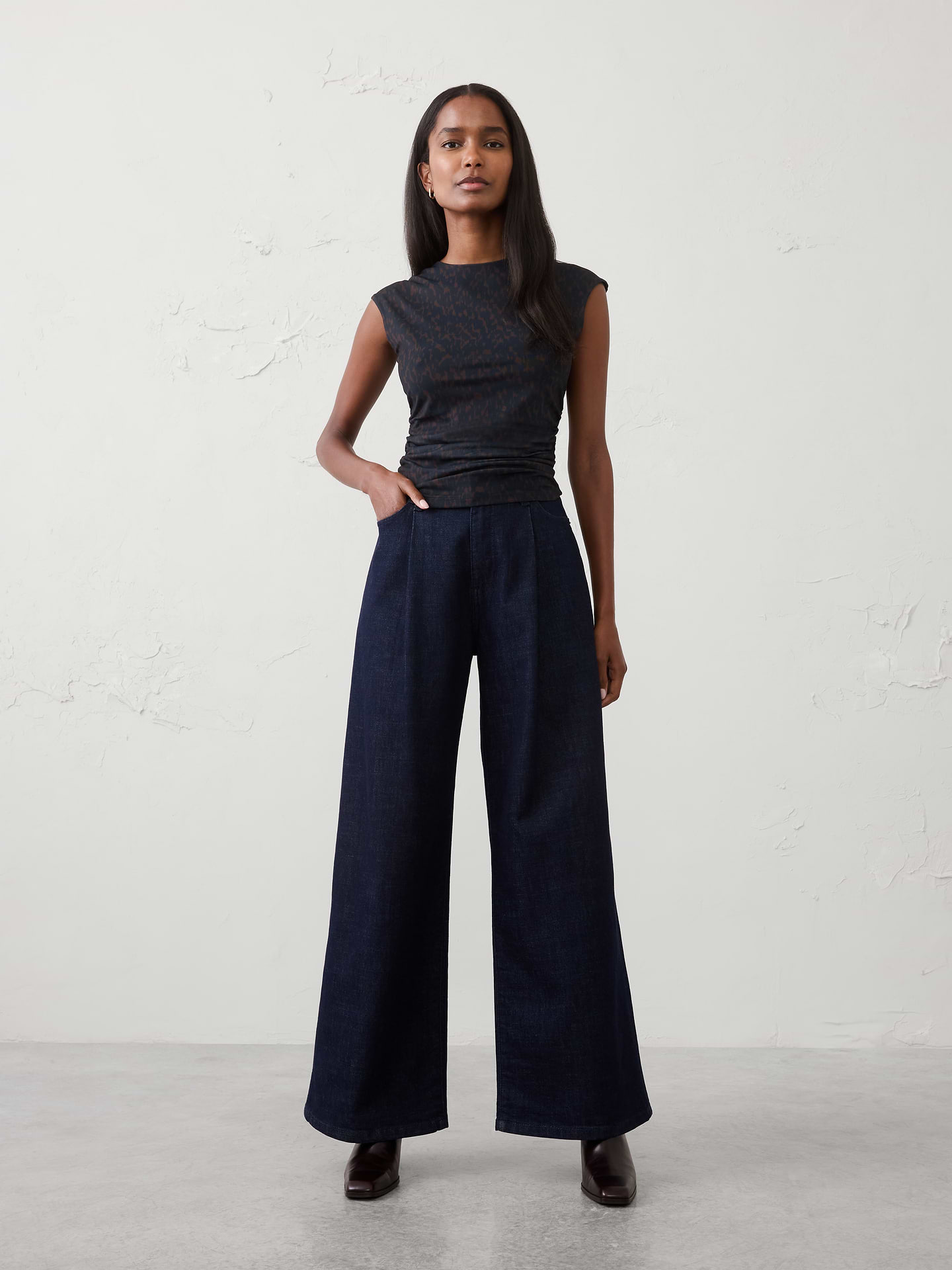 Image number 3 showing, Shirred Mesh Top