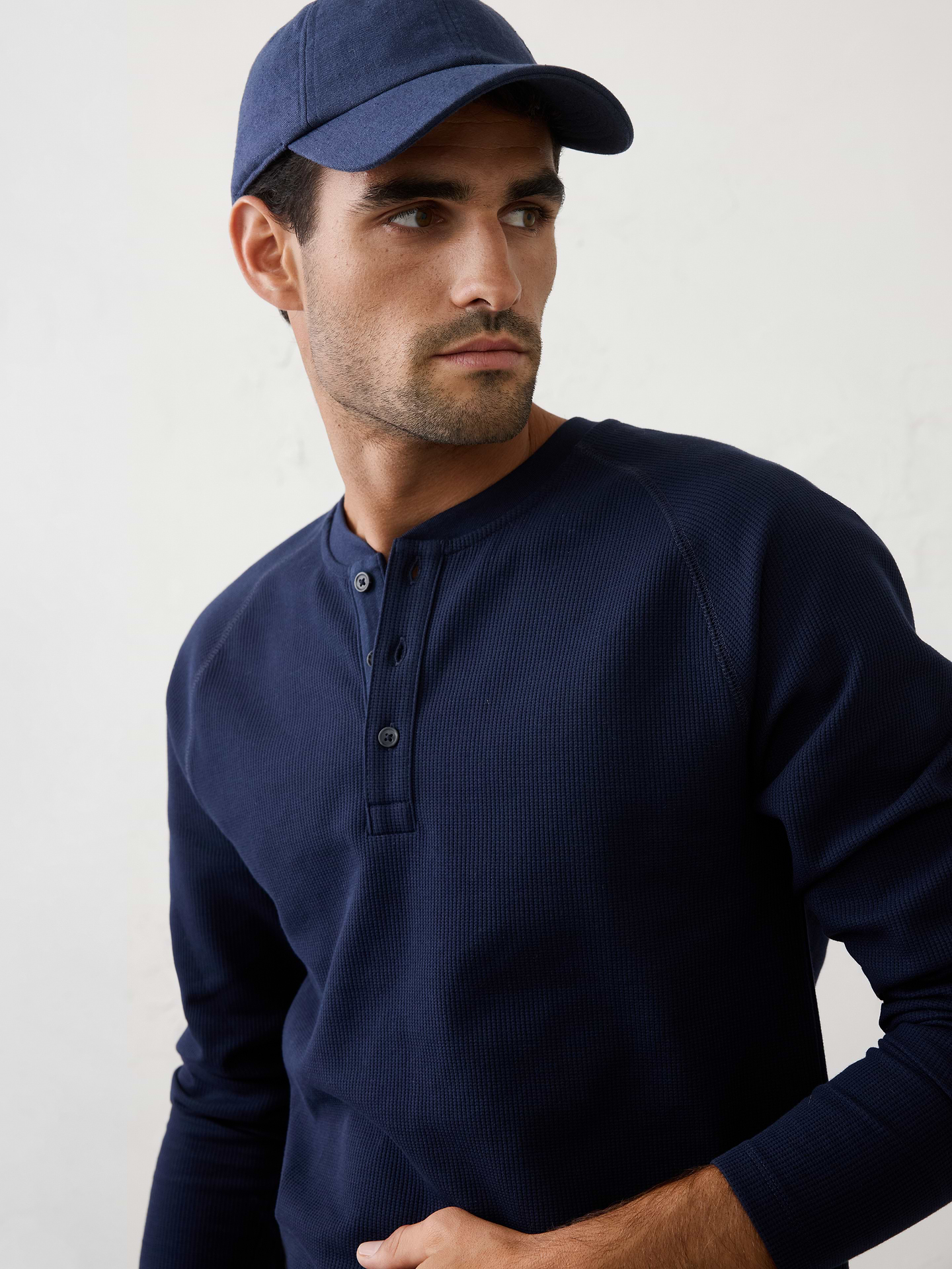 Image number 3 showing, Waffle Henley