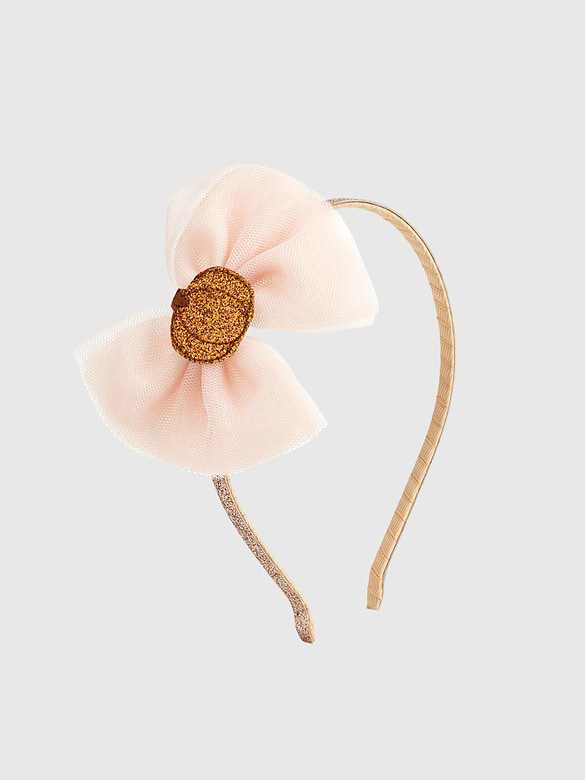 Sweet Wink Pumpkin Tulle Bow Headband