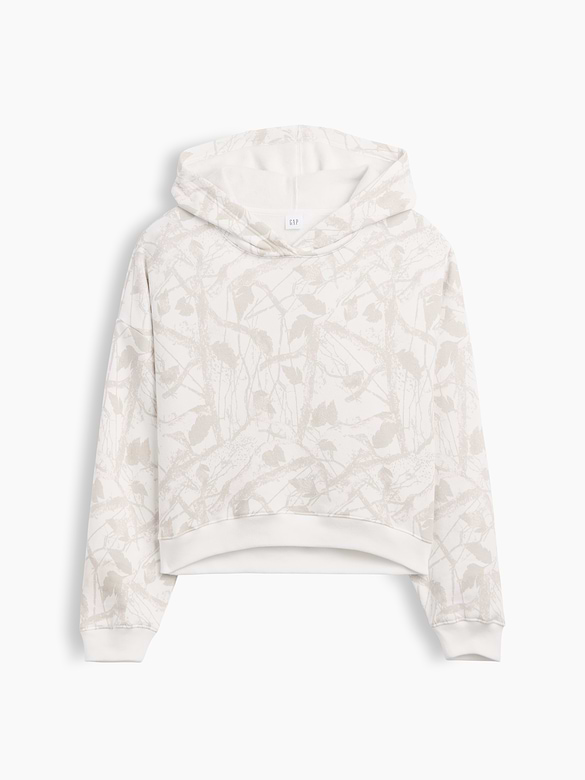 Relaxed Gap Mini-Logo Cropped Hoodie