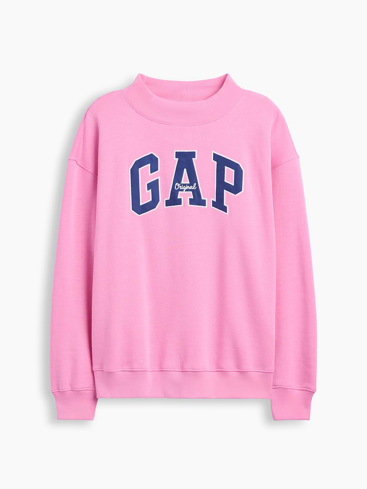 Image 5 of 5, Oversized Gap Logo Mockneck Tunic Sweatshirt