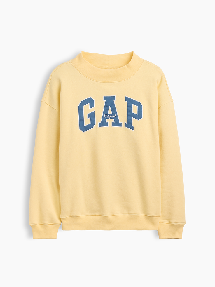 Image 5 of 5, Oversized Gap Logo Mockneck Tunic Sweatshirt