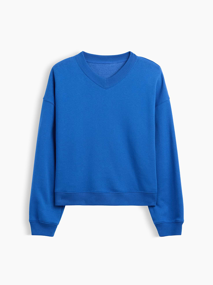 Image number 5 showing, Oversized Wedge V-Neck Sweatshirt