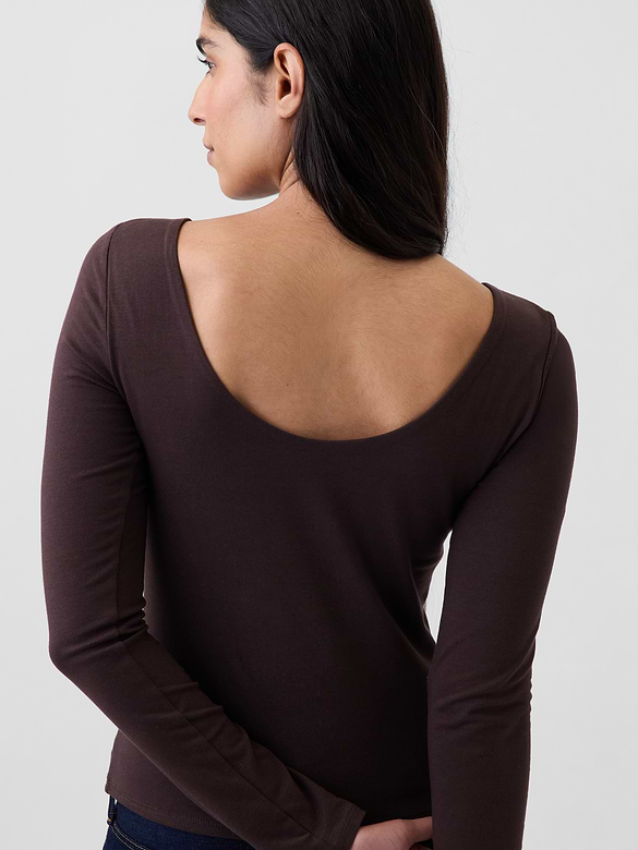 CloseKnit Jersey Scoop-Back T-Shirt