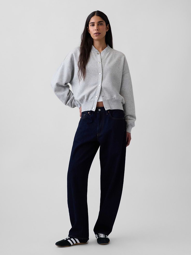 Image 2 of 5, VintageSoft Oversized Bomber Jacket