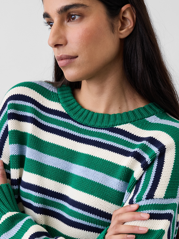 100% Cotton Oversized Crop Sweater