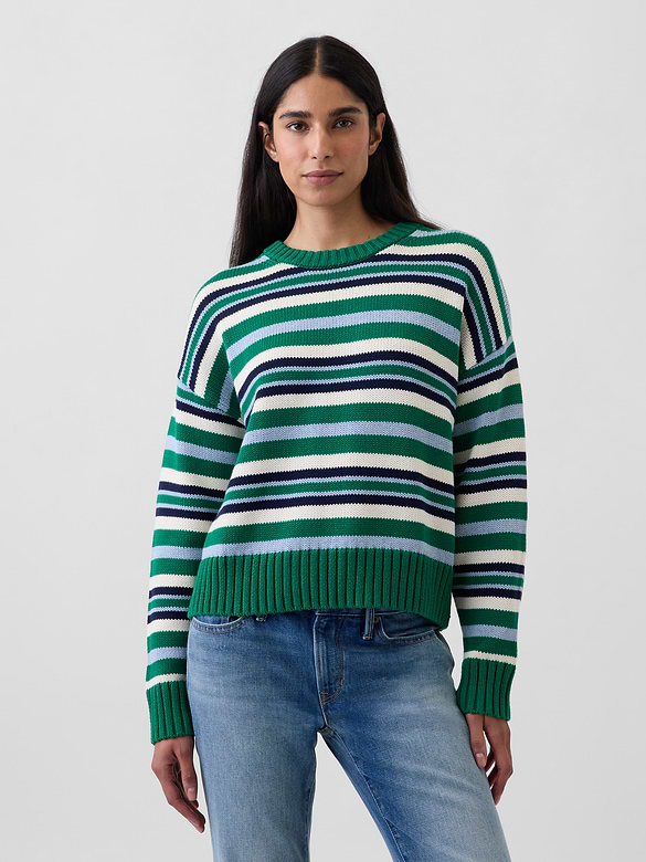 100% Cotton Oversized Crop Sweater