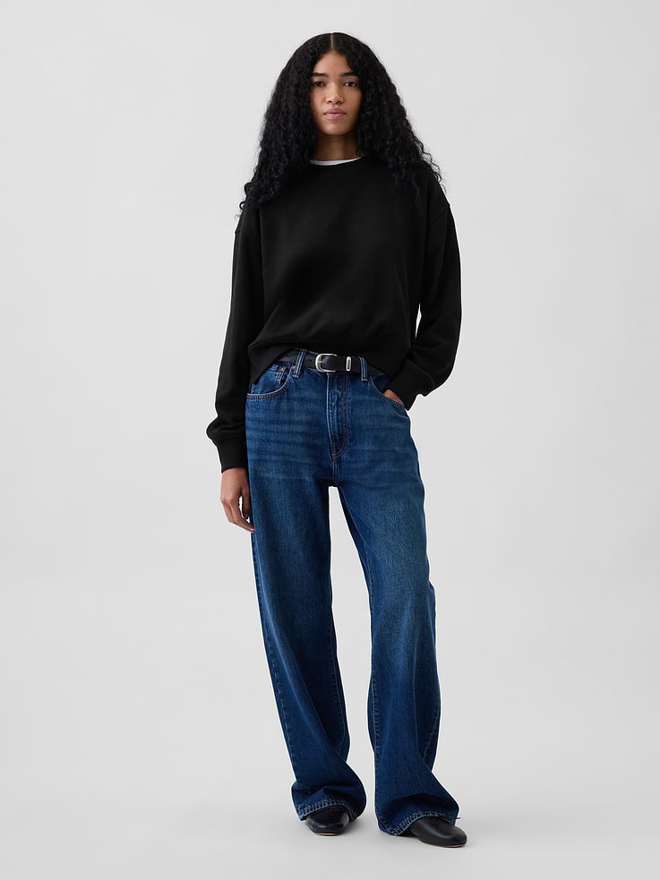 Image number 2 showing, VintageSoft Terry Oversized Wedge Sweatshirt