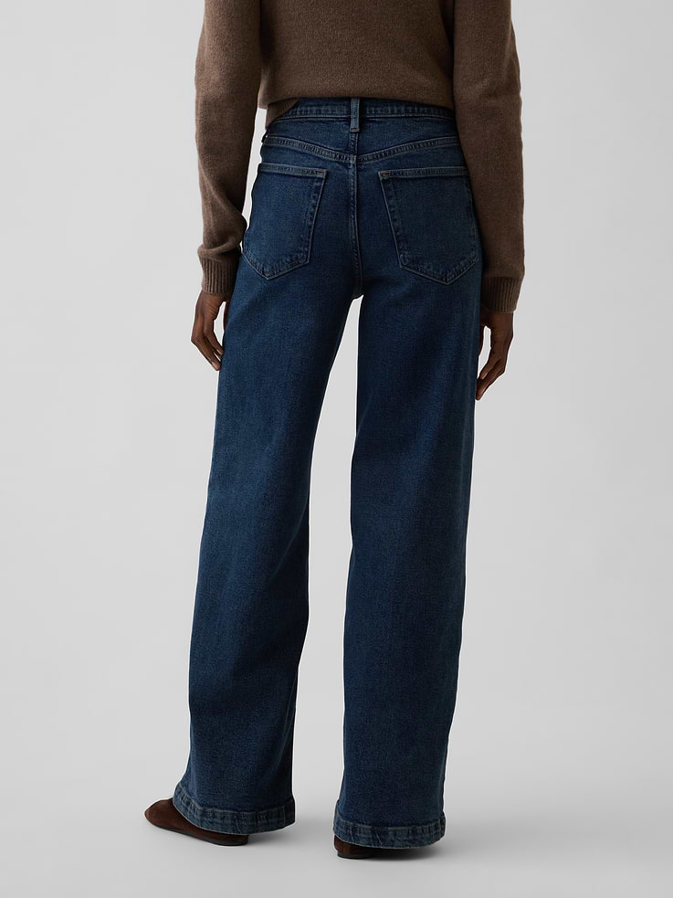 Image 4 of 6, High Rise Stride Wide-Leg Jeans