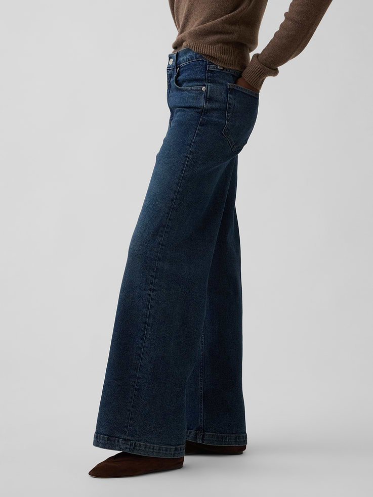 Image 3 of 6, High Rise Stride Wide-Leg Jeans