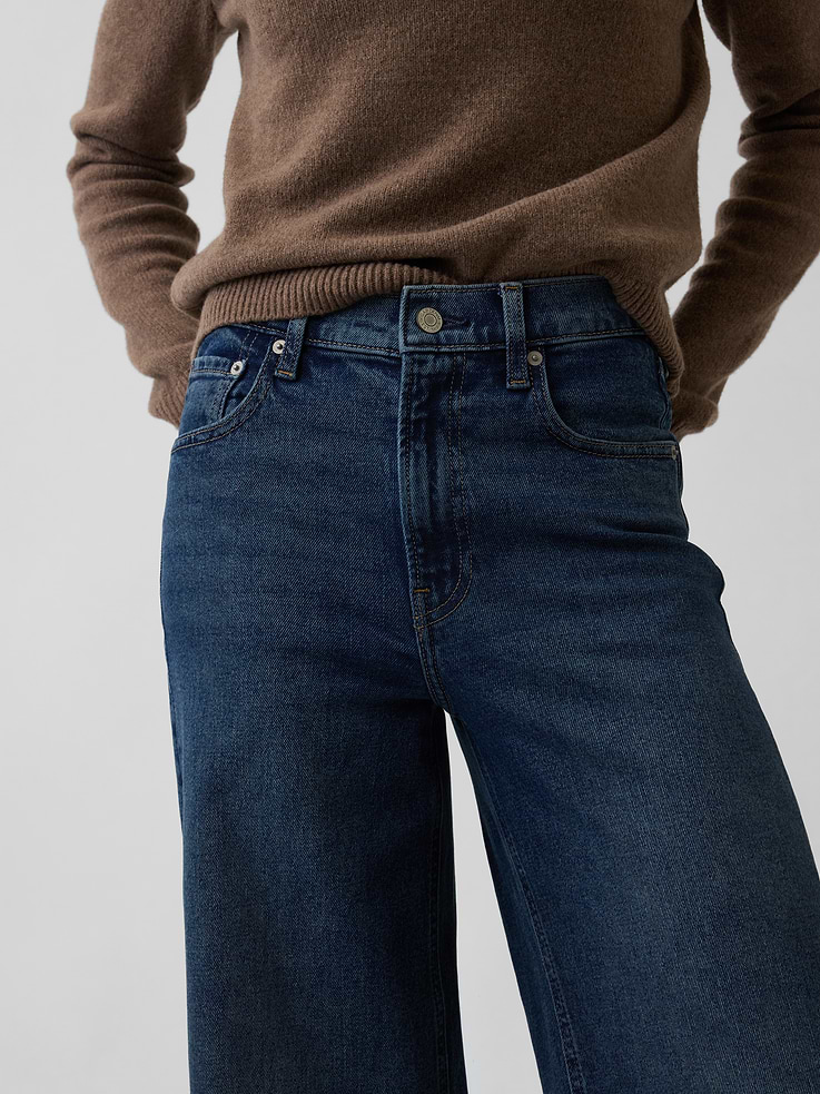 Image 5 of 6, High Rise Stride Wide-Leg Jeans
