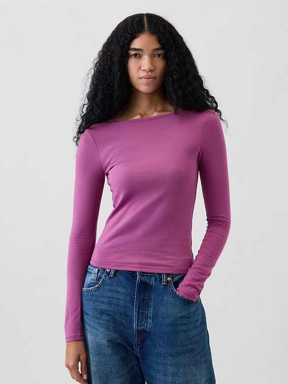 CloseKnit Jersey Scoop-Back T-Shirt