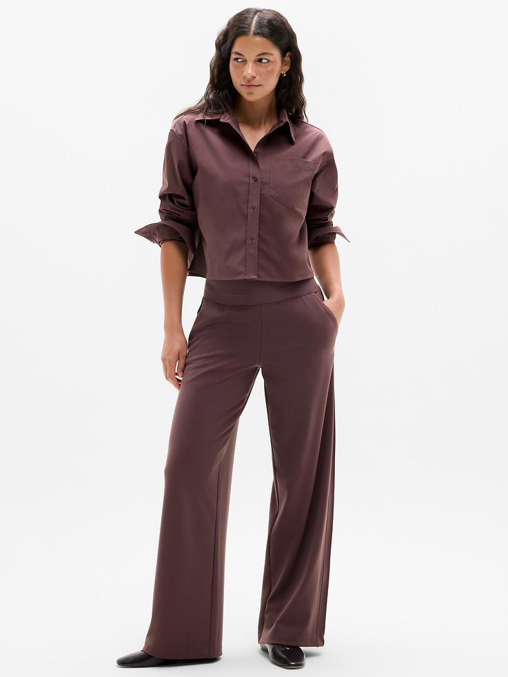 Image number 1 showing, Venice Pintuck High Rise Wide Leg Pant