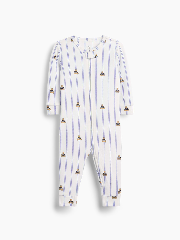 L'image numéro 1 présente Une-pièce en coton biologique à motif pour Bébé et Tout-petit