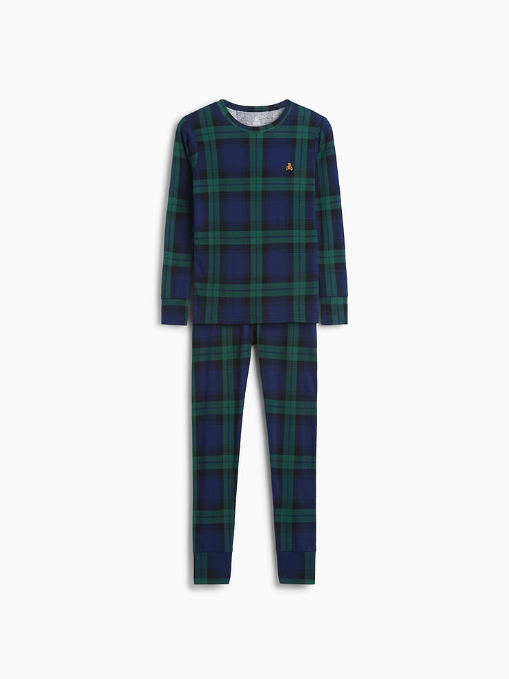 Image number 5 showing, Kids & Baby Organic Brushed Cotton Plaid PJ Set