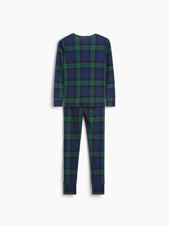 Kids & Baby Organic Brushed Cotton Plaid PJ Set