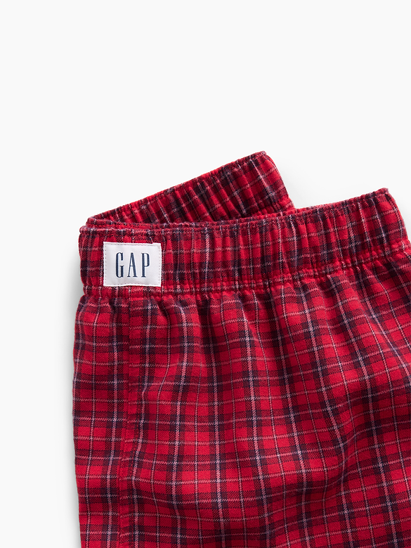 Kids Recycled Flannel PJ Boxer Shorts
