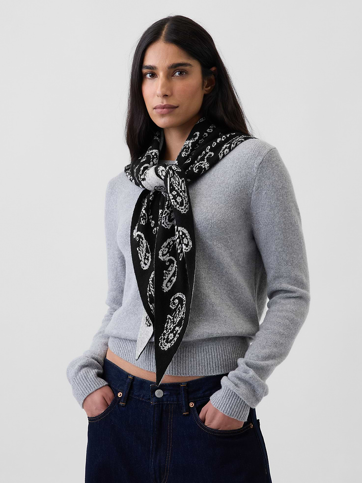 Image number 2 showing, Paisley Triangle Scarf
