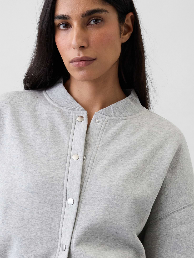 Image 4 of 5, VintageSoft Oversized Bomber Jacket