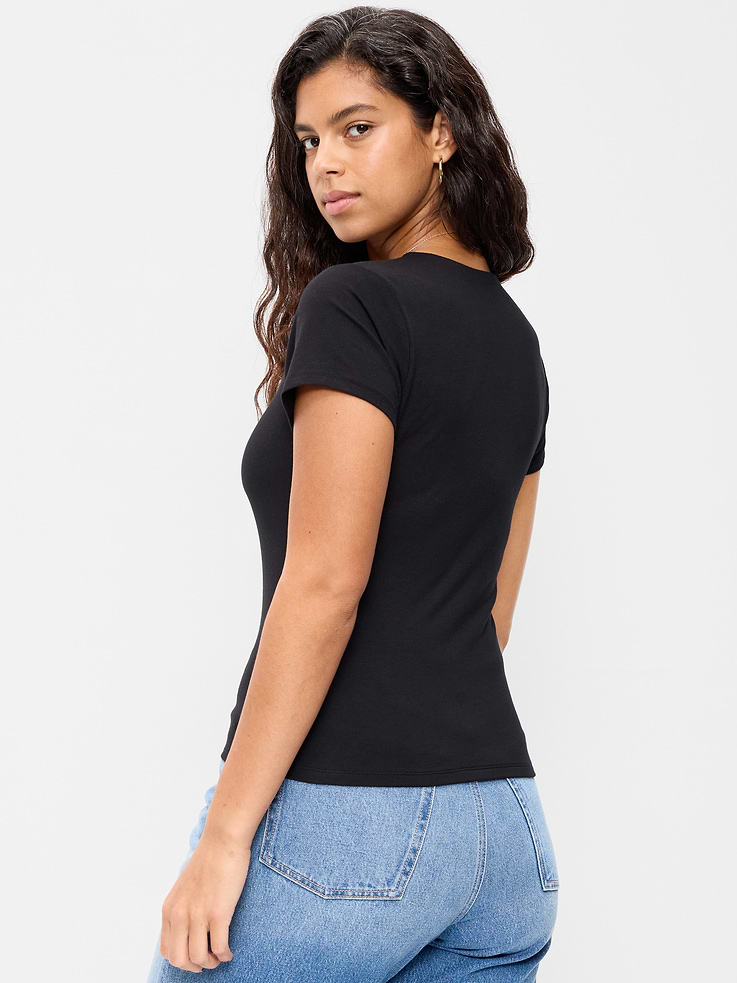 Image 5 of 7, Hug Double-Layer Short-Sleeve Top
