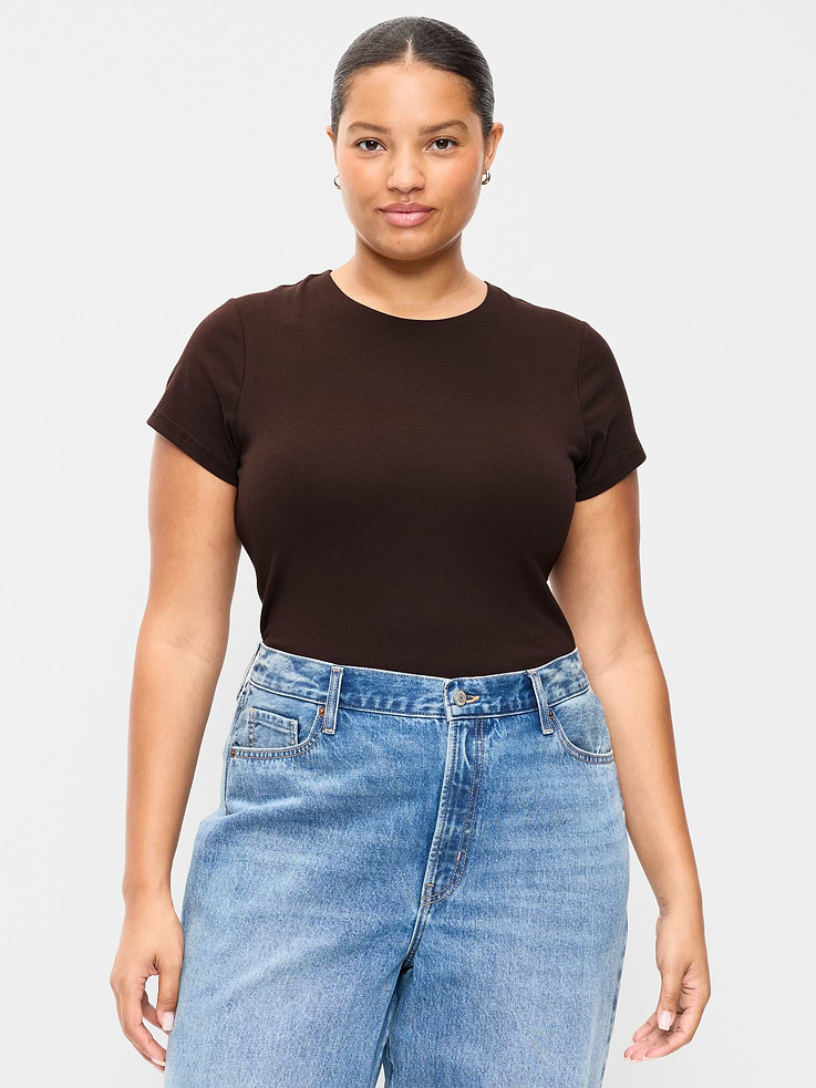 Image 7 of 8, Hug Double-Layer Short-Sleeve Top