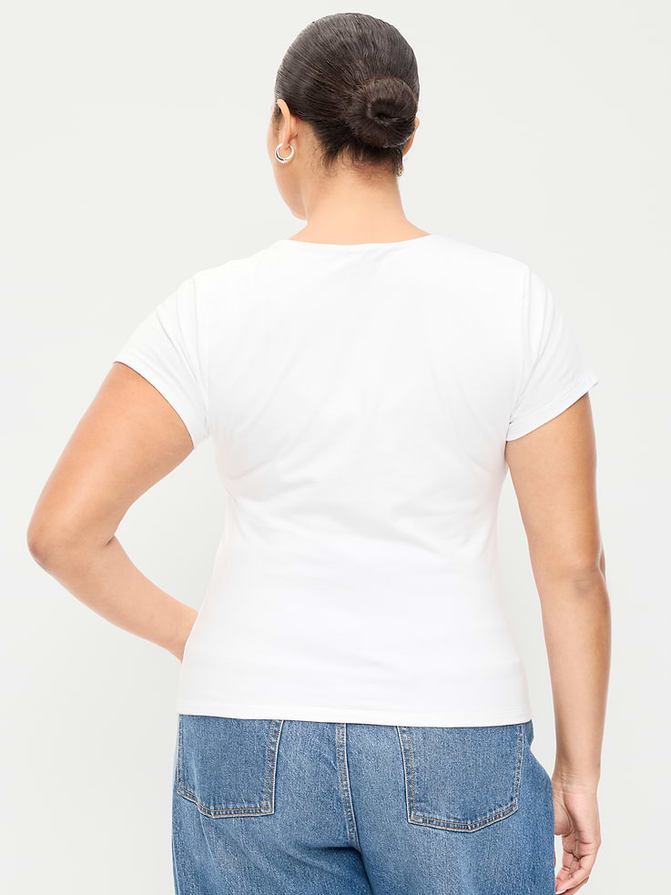 Image 8 of 8, Hug Double-Layer Short-Sleeve Top