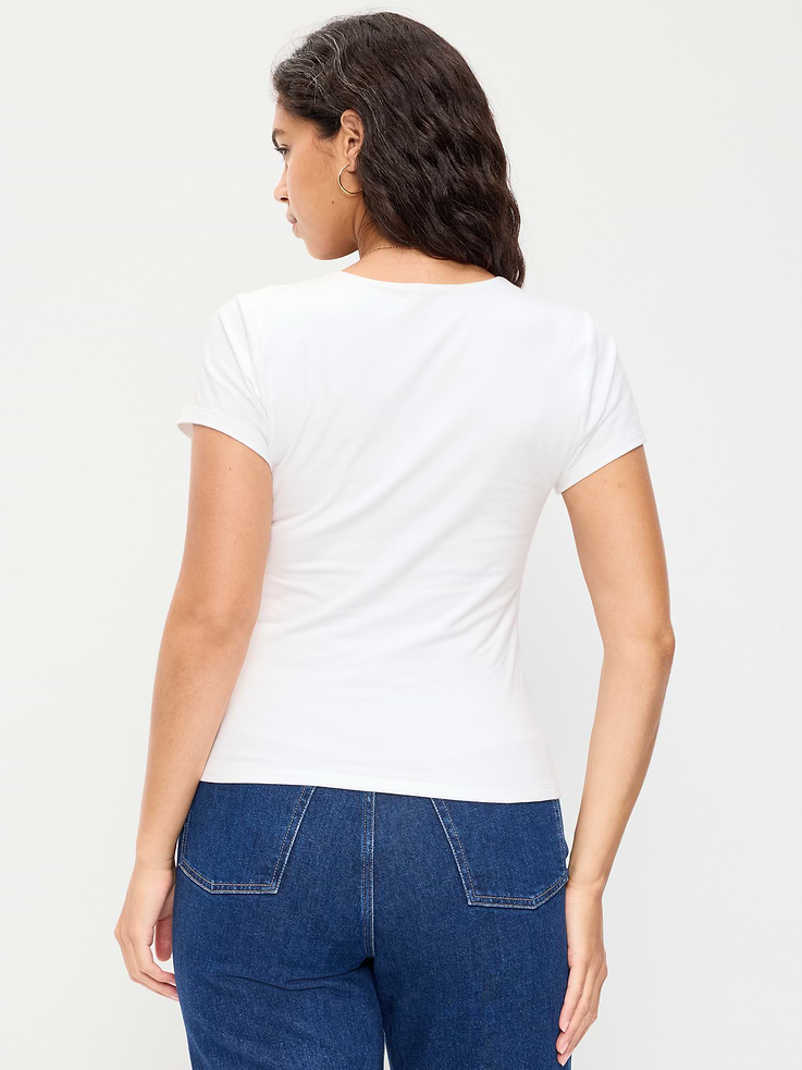 Image 6 of 8, Hug Double-Layer Short-Sleeve Top