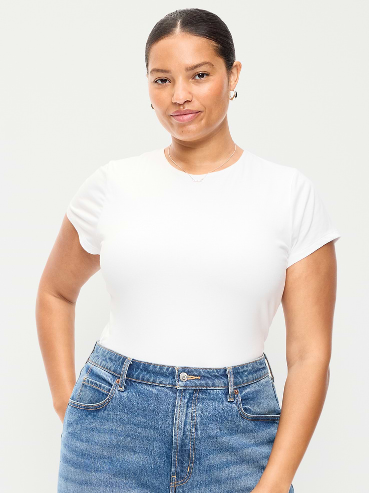Image 7 of 8, Hug Double-Layer Short-Sleeve Top
