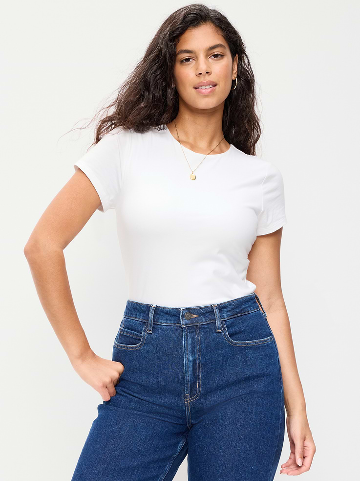 Image 5 of 8, Hug Double-Layer Short-Sleeve Top