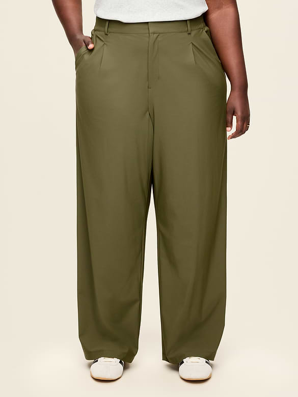 High-Waisted SleekTech Trouser Pants