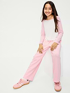 Image number 3 showing, High-Waisted Graphic Wide-Leg Sweatpants for Girls
