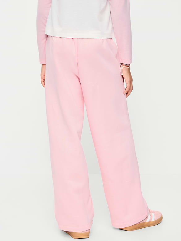 High-Waisted Graphic Wide-Leg Sweatpants for Girls