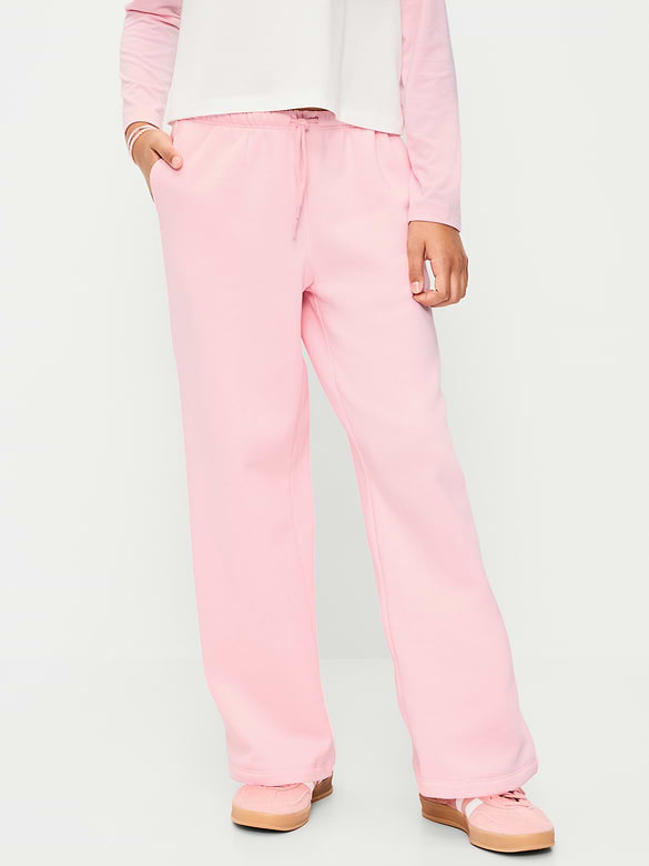 High-Waisted Graphic Wide-Leg Sweatpants for Girls