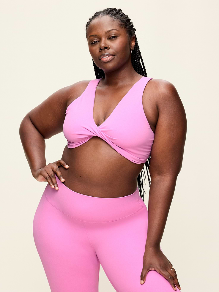 Image 7 of 9, Light Support StudioSmooth Twist-Front Sports Bra