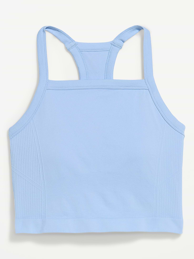 Image 3 of 5, Seamless Square-Neck Longline Bra